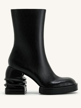 JW PEI Saylor Round Toe Platform Ankle Boots in Black